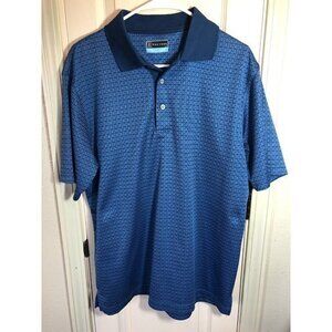 PGA Tour Mens Large Blue Short Sleeve Golf Polo Shirt
